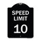 Signmission Speed Reduction Speed Limit 10 Mph Heavy-Gauge Aluminum Architectural Sign, 24" x 18", BW-1824-22877 A-DES-BW-1824-22877 - alternate 1